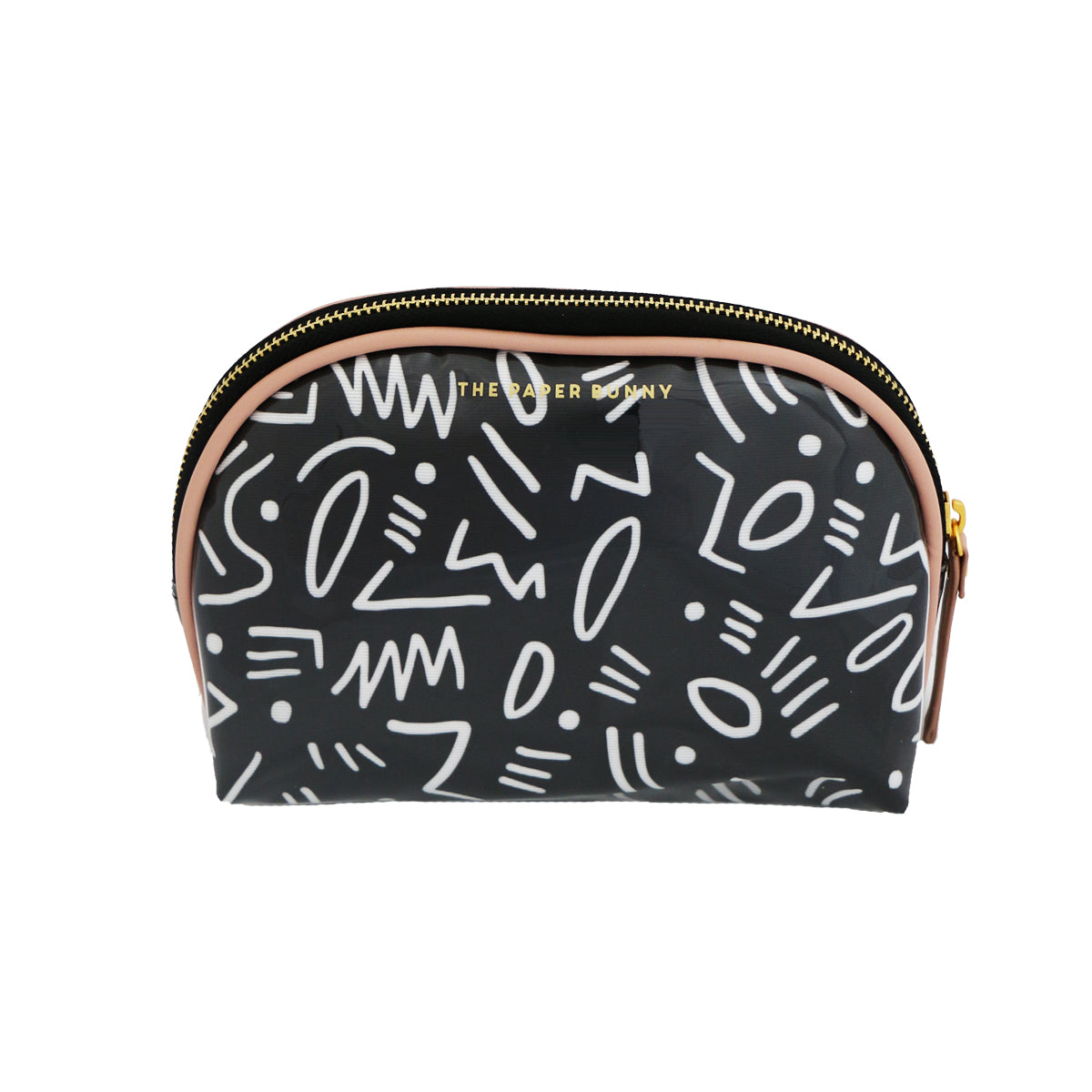 The Paper Bunny Black Graffiti Pouch